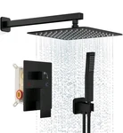 10" Inch Square Black Rainfall/handheld Shower Head Faucet Set/system With Valve. Fixed Price $79.99.