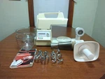Vtg Oster Kitchen Center 10 Speed Designer Set Mixer Grinder Puree Bowls Beaters. Fixed Price $120.40.