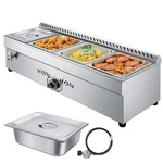 Vevor Commercial Propane Steam Table 4-PAN Outdoor Food Warmer Stainless Steel. Fixed Price $279.99.
