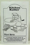Kitchen Kutter West Bend Manual Food Vegetable Processor W/4 Cones Finger Guard. Fixed Price $39.99.