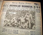 Usc Trojans Rose Lsu Tigers & Texas College Football Bowls 1944 Newspaper. Fixed Price $68.00.