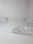 Anchor Hocking 2 Quart (8 Cups) Clear Batter Bowl With Pouring Lip & Handle. Fixed Price $44.00.