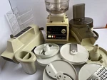 Vintage Oster Kitchen Center W/ Attachments Food Processor Salad Shooter & More. Fixed Price $120.00.