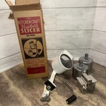 Vintage 1950S Kitchen Craft Vegetable Slicer With Attachments. Fixed Price $36.00.