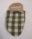 Cuisinart Mini Oven Mitts Green And Cream Gingham Checker New With Tag. Fixed Price $15.95.