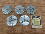Replacement Mouli Salad Maker Blades, Not Set, Per Each, Pick. 1, 2, 3, 4, 5. Fixed Price $13.00.