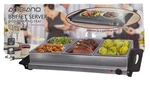 Ambiano Buffet Server With Warming 300W 4 Trays Transparent Lids Bew. Fixed Price $125.10.