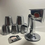Vintage King Kutter Food And Vegetable Cutter Manual Processor W/ 5 Cones. Fixed Price $43.00.