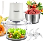 Food Processors With 2 Bowls, 400W Meat Grinder, Chopper Electric, Speed,. Fixed Price $51.93.