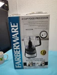 Farberware 4 Cup Food Processor With Stainless Steel Blade Model 550151. Fixed Price $40.00.