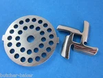3/16" Meat Grinder Plate Disc & Knife For Waring Pro Oster Back To Basics. Fixed Price $19.75.