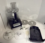 Wolfgang Puck Bistro Collection Food Processor BFPR0015 Tested Blades Burgundy. Fixed Price $99.99.