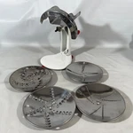 Vtg Rival Shred-o-mat 600A With FOUR(4) Attachments Salad Shredder Slicer. Fixed Price $29.78.