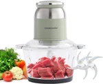 Green Food PROCESSOR,500W Electric Meat Grinder With 8 Cup Glass Bowl And 4 Shar. Fixed Price $42.73.