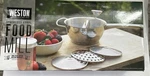 Weston Stainless Steel Food Mill W/3 Discs Mash Sieve New Open Box. Fixed Price $29.00.
