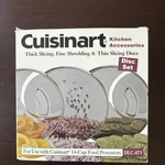 Cuisinart Kitchen Accessories Set- Fine Shredding, And Thin & Thick Slicing. Fixed Price $39.99.