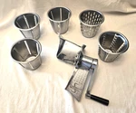 Saladmaster Stainless Steel Hand Food Processor 5 Cones. W/o Base/guard.. Fixed Price $24.59.