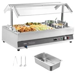 Vevor Commercial Soup Warmer Station With Cover 2-POT & 6-PAN Kettle. Fixed Price $333.90.