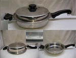 Saladmaster Skillet 11" TP304-316 Surgical Stainless Steel Roaster Pan & Lid. Fixed Price $349.99.