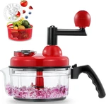Geedel Hand Food Chopper, Quick Manual Vegetable Processor, Easy To Clean Rotary. Fixed Price $37.86.