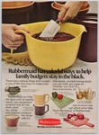 Grip Mix Bowls Rubbermaid Kitchen Stacking Pitchers Food Keeper 1976 Print Ad. Fixed Price $12.85.