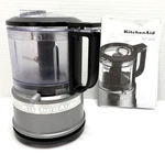 Kitchenaid KFC3516QC 3.5 Cup Food Chopper--grey W/paperwork--tested. Fixed Price $21.99.