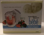 Nib Hamilton Beach Bebe 2-SPEED 3-CUP Baby Toddler Food Chopper New-in-box 72602. Fixed Price $20.00.