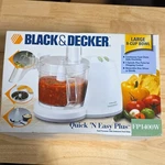 Black+decker Quick 'n Easy Plus FP1400W Food Processor 8 Cup White. Fixed Price $30.00.