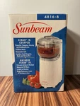 Vintage Sunbeam Oskar Jr. Chopper Plus Mini Food Processor New Open Box Works. Fixed Price $59.99.