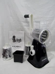 Kitchen Hq Stainless Steel Blades Speed Drum Grater Model 636091 Black - Nib. Fixed Price $31.99.