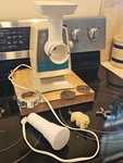 Vintage Oster Electric Meat Food Grinder Model 945-08H Mcm Starburst Design 1981. Fixed Price $34.85.