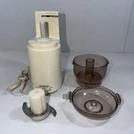 Sunbeam Oskar Jr Chopper Plus Food Processor W/ Bowl Lid Blade Beige Tested. Fixed Price $28.45.