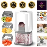 Versatile Food Chopper With 3 Blades - Perfect For Onions, Potatoes, And More. Fixed Price $51.99.