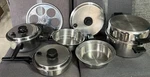 Vintage Royal Prestige 7 Ply Ss Titanium Silver Alloy Copper 10 Piece Set. Fixed Price $400.00.