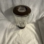 Vtg Hamilton Beach Scovill 653-1 Glass Pitcher Brown Lid & Bottom With Blades. Fixed Price $9.95.