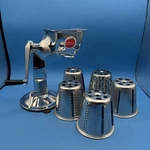 King Kutter Healthy Gourmet Kitchen Cutter Food Processor W/ 5 Cones Euc. Fixed Price $63.99.