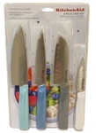 Kitchenaid 4-PIECE Chef Knife Set With Blade Covers 3.5" Pairing Santoku. Fixed Price $35.99.