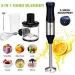 5-IN-1 Hand Immersion Blender 1000W Entire Stainless Steel Baby Food. Fixed Price $29.98.