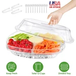 Food Serving Tray Veggie Divided Fruit Vegetables Party Platters. Fixed Price $30.99.