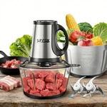 Spztjk Electric Food Processor 2L Chopper Meat Grinder 4 Sharp Blades Speed. Fixed Price $38.54.