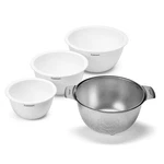 Cuisinart 4PC Nesting Mixing Bowl Colander Set. Fixed Price $31.99.