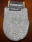 Cuisinart Mini Oven Mitts (2) Black Cream Cotton Polyester Nwt. Fixed Price $13.99.
