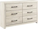 Cambeck Farmhouse Industrial 6 Drawer Dresser Whitewash By Signature Design. Fixed Price $716.99.