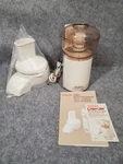 Vintage Sunbeam Oskar Food Processor Chopper Slicer W Manual Tested. Fixed Price $24.00.