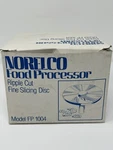 Norelco Food Processor Ripple Cut Fine Slicing Disc Accessory Fp 1004 New. Fixed Price $19.99.