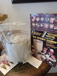Vtg. New 1985 Oster Quick Freeze Ice Cream Maker Accessory Model 770-06. Fixed Price $34.00.