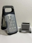 Pampered Chef Microplane Folding Handle Fine Grater & Food Holder Cheese Veg. Fixed Price $19.99.