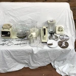 Vtg Oster Regency 12 Speed Kitchen Center Mixer Chopper Blender Accessories. Fixed Price $139.99.