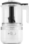 New Kitchenaid Rechargeable Cordless Food Chopper Cups, KFCB519WH, White. Fixed Price $129.99.