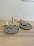 Cuisinart Classic DLC-10 Food Processor Stem Disc Blades Etc. Parts Lot. Fixed Price $30.00.